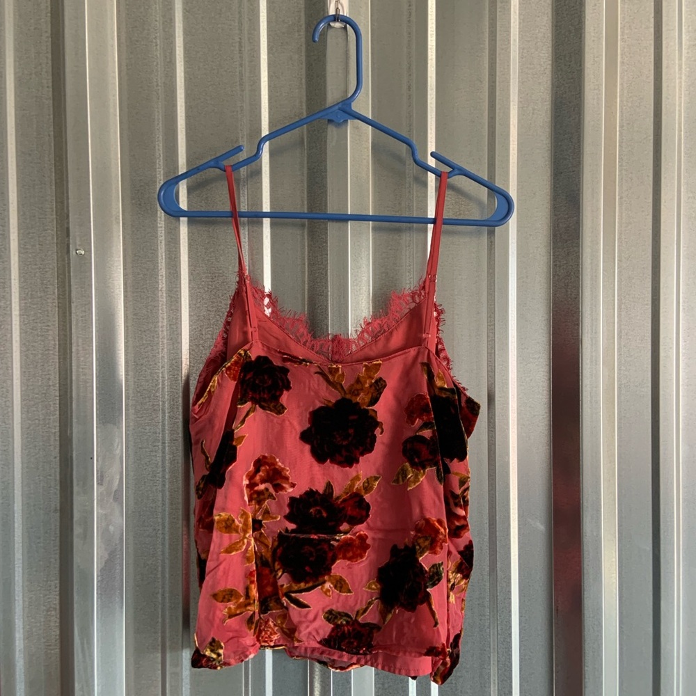 a.n.a Floral Lace Cami Top - Pink and Black